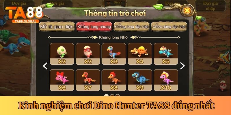 Chiến thuật chơi Dino Hunter dễ thắng