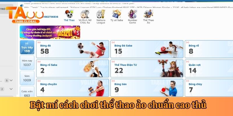 Các mẹo hay của thể thao ảo chiến thắng đậm