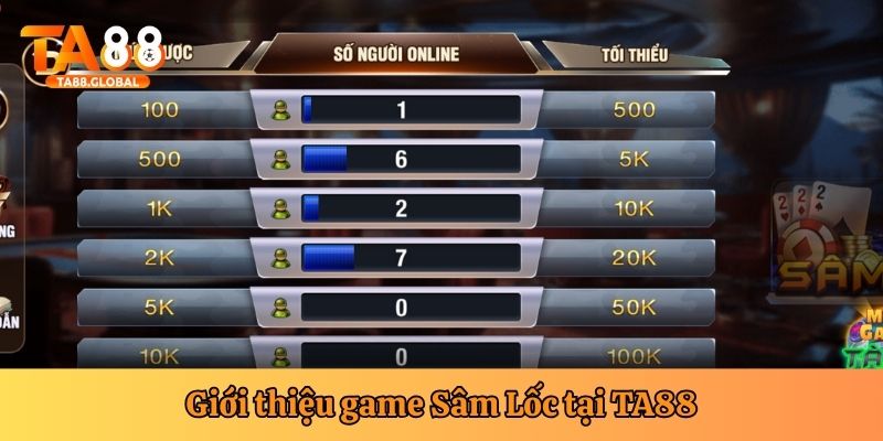 Giới thiệu tổng quan game bài Sâm Lốc tại nhà cái TA88